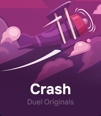 Crash, provably fair Duel Original game tile, 100% RTP at Duel Casino