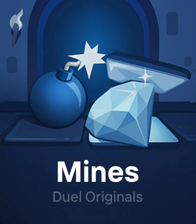 Mines, provably fair Duel Original game tile, 100% RTP at Duel Casino