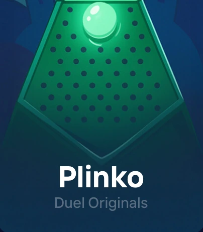 Plinko, provably fair Duel Original game tile, 100% RTP at Duel Casino